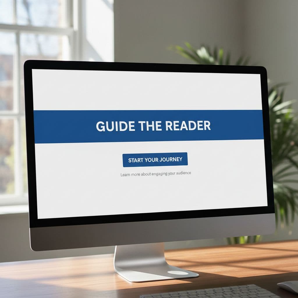 A clean webpage mockup for service pages with one clear call to action button.