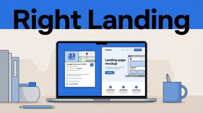 Professional Landing Page Hero Graphic How I Choose the Right Google Business Profile Landing Page