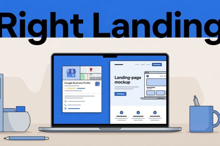 Professional Landing Page Hero Graphic How I Choose the Right Google Business Profile Landing Page