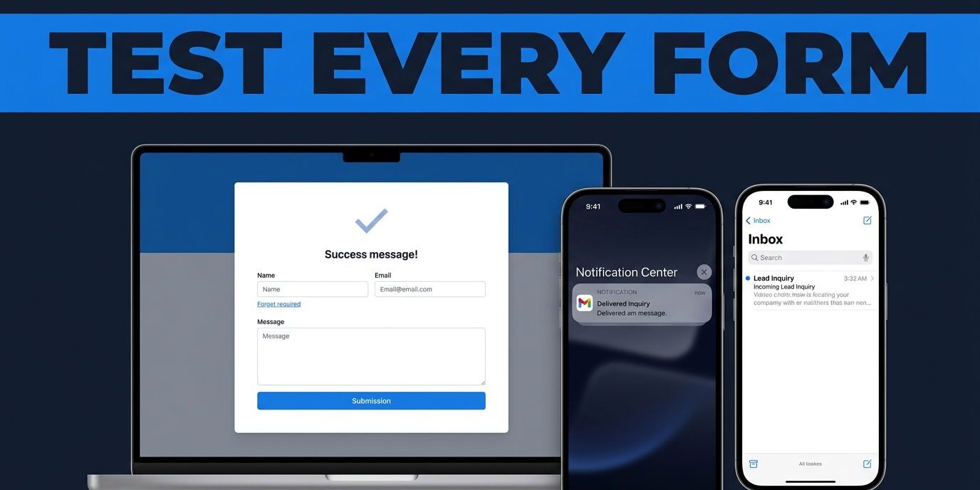 Professional Lead Capture Interface Contact Form Testing That Stops Lost Service Leads