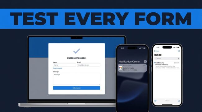 Professional Lead Capture Interface Contact Form Testing That Stops Lost Service Leads