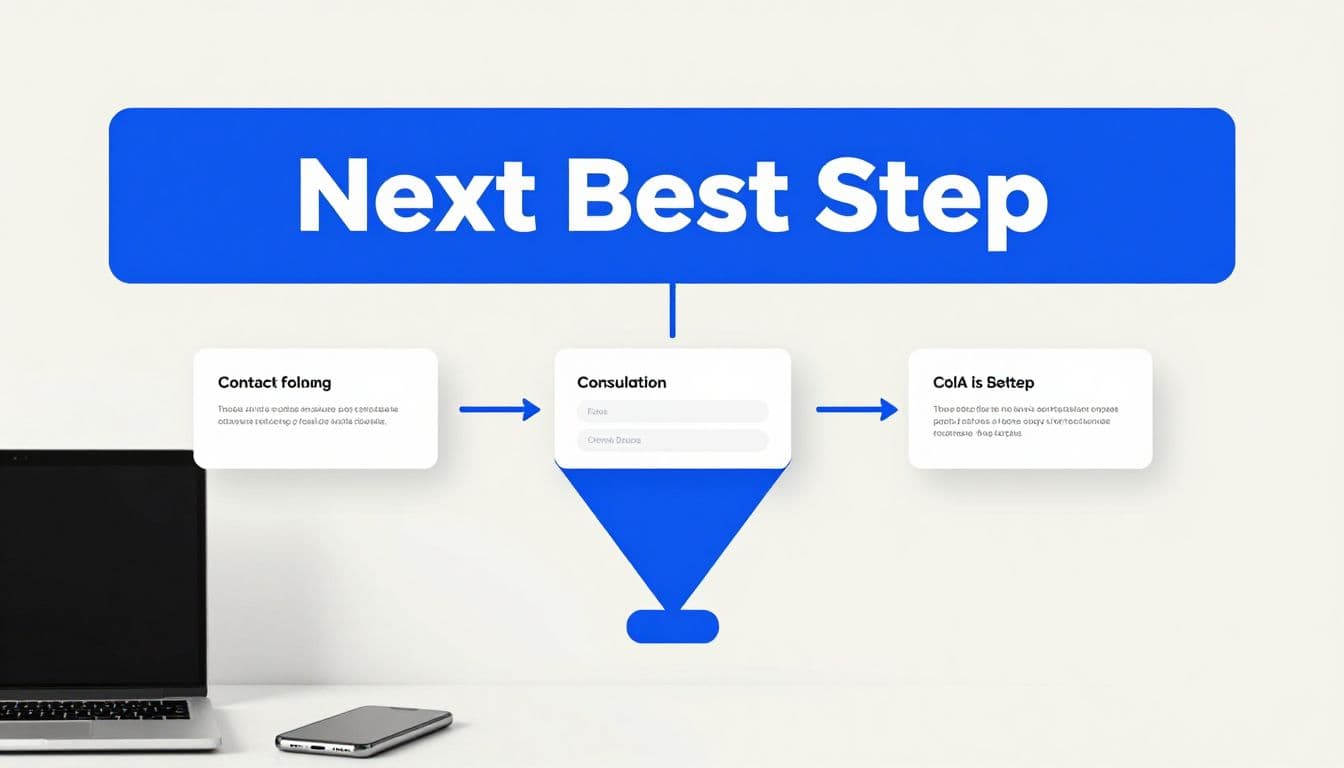 Lead follow-up funnel showing form completion progressing to booking