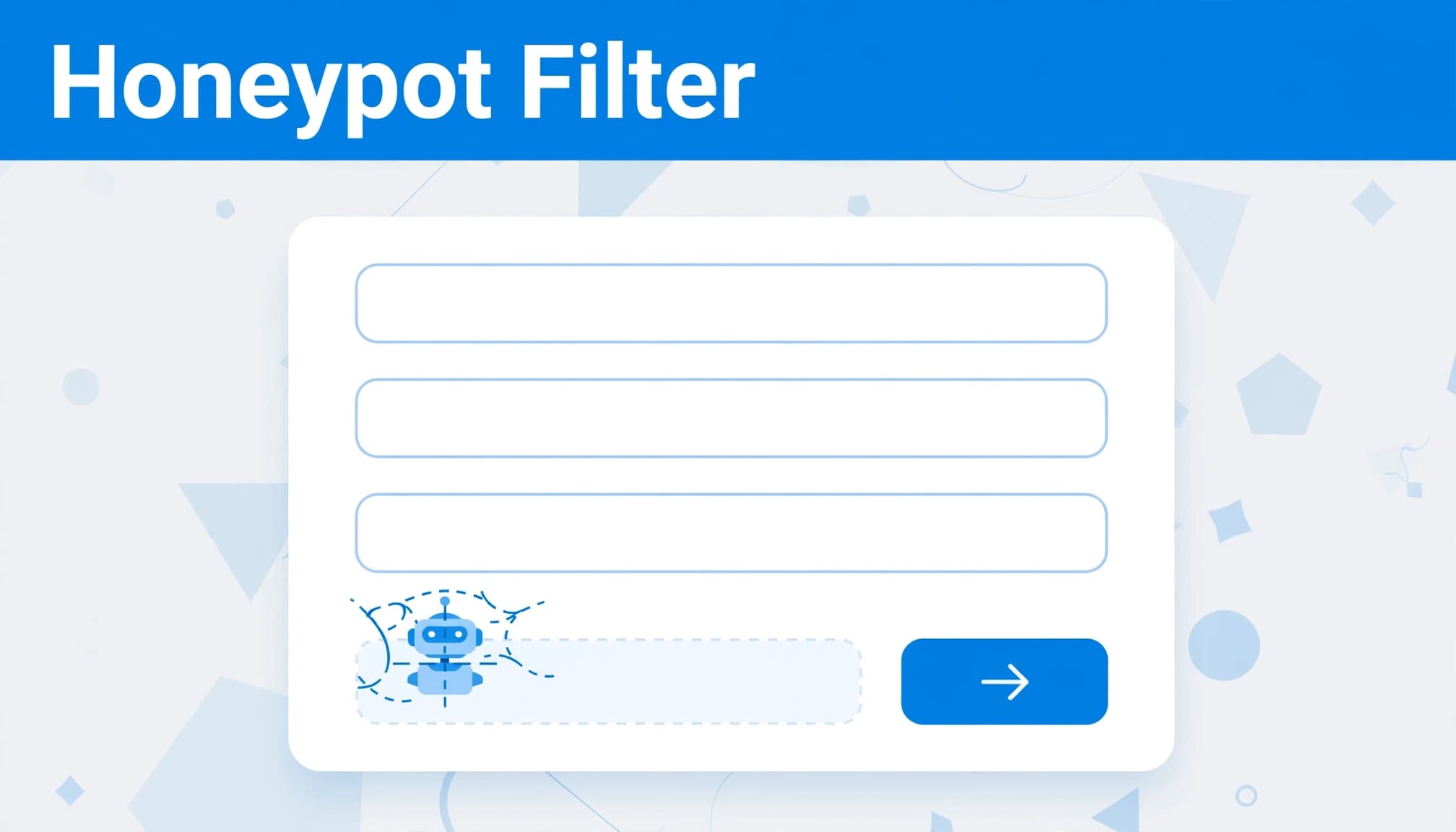 WordPress contact form spam protection illustrated with a hidden honeypot field