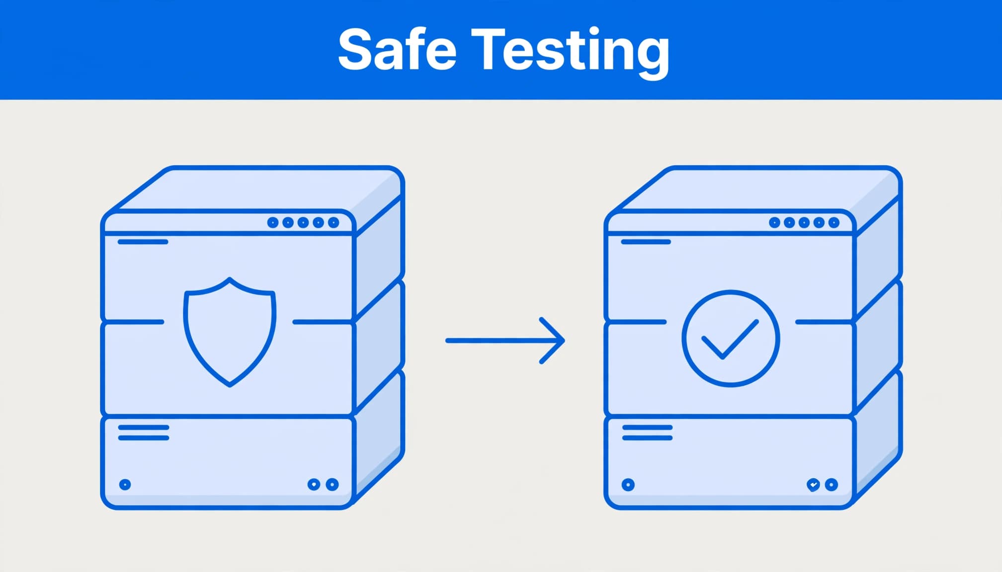 Illustration of staging servers used to test WordPress REST API errors safely.