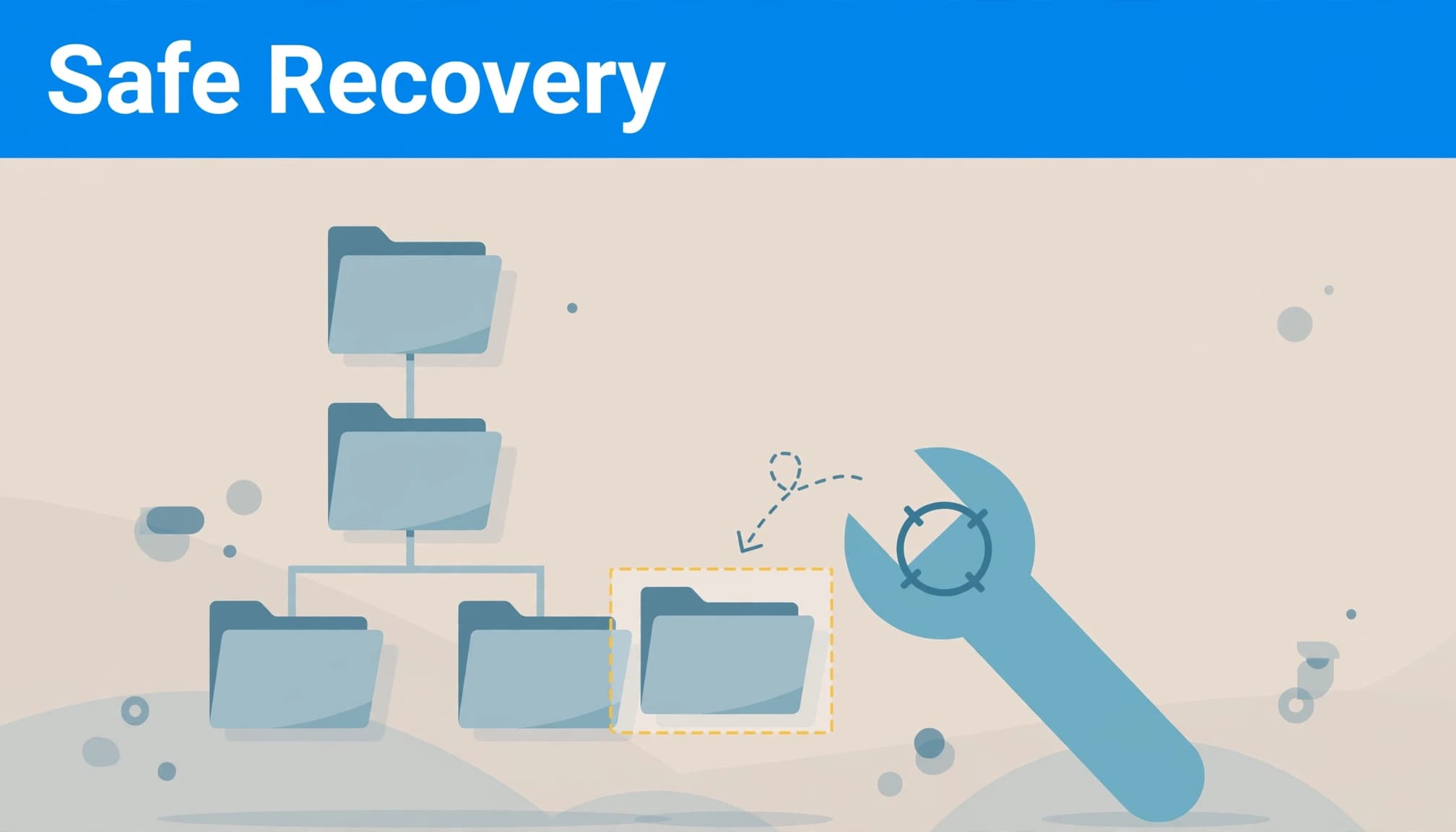 WordPress white screen recovery illustrated with an isolated plugin folder and troubleshooting tools